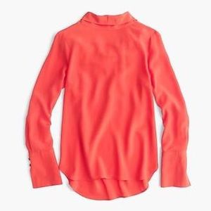 J.Crew Reversible Bow Top in Vibrant Flame - Sz T2